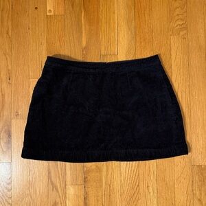 Calvin Klein Jeans Black Corduroy Mini Skirt